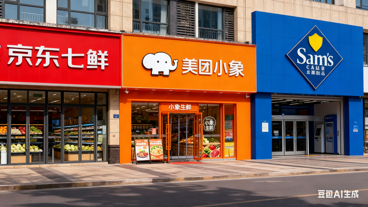 3公里生活圈變“戰(zhàn)場”：京東七鮮VS美團小象超市和山姆深耕高端，你覺得誰能贏？
